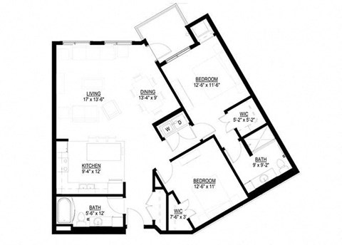 2 Bedroom Floor Plan